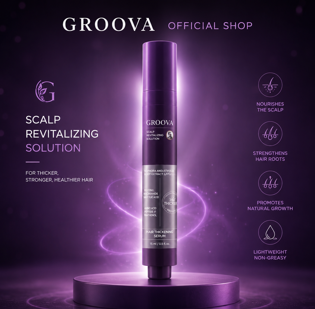 Groova™ Scalp Revitalizing & Hair Thickening Serum
